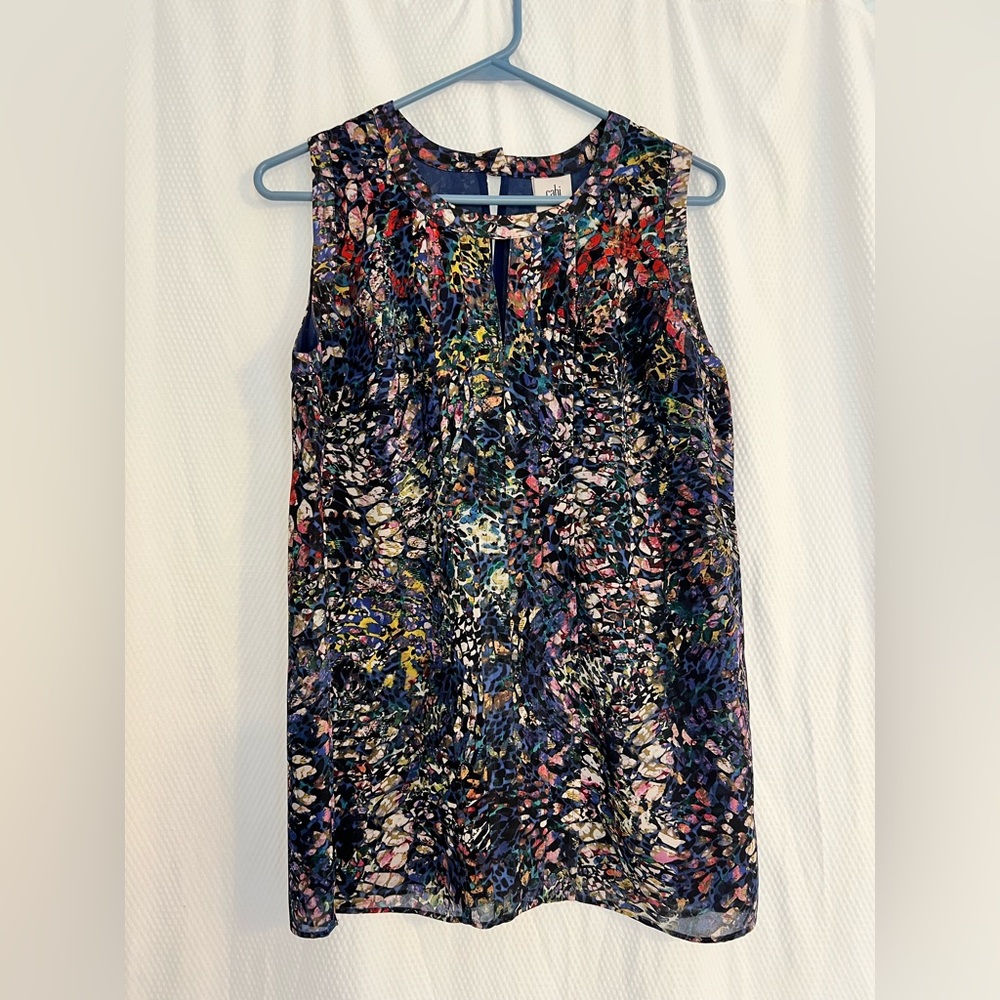Cabi Stained Glass Keyhole Blouse #3093 | Sz Small